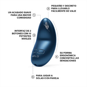 LELO NEA 3 Azul Alien Vibrador Clitorial Recargable USB Egolala Eroteca Valencia-3